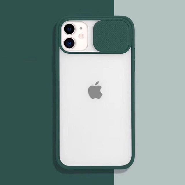 Slide Camera Lens Protection Phone Cases For iPhone 12 Mini 11 Pro XS Max XR X 6 6S 7 8 Plus SE Matte PC Cover Case Fundas