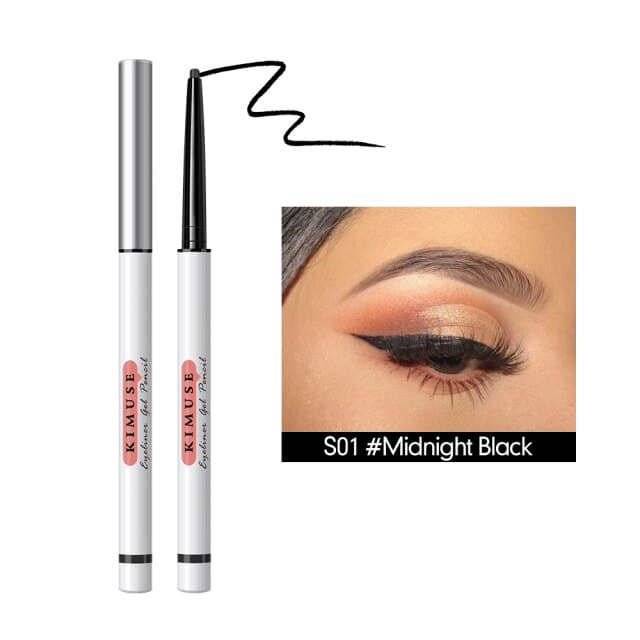 Long-lasting Gel Eyeliner Pencil Waterproof Easy To Wear Black White Color Eyeliner Pen Eye Makeup Eye Liner