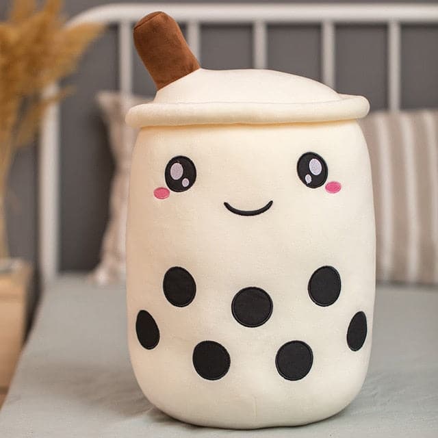 Super Soft Smile Bubble Tea Cup Pillow Plush Toys Stuffed Dolls For Kids Girls Boys