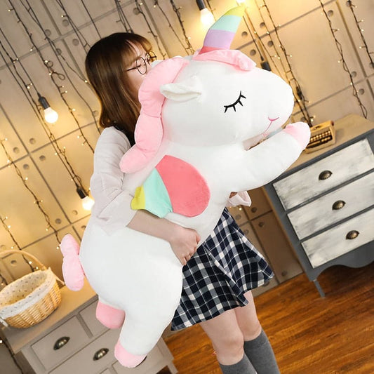 li Mythical Unicorn Plush Toys Soft Stuffed Cartoon Animal Horse Baby Pillows Pegasus Dolls New Year Gifts for Children Kids