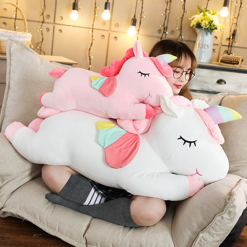 li Mythical Unicorn Plush Toys Soft Stuffed Cartoon Animal Horse Baby Pillows Pegasus Dolls New Year Gifts for Children Kids