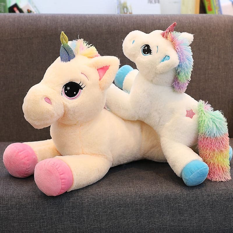 li Mythical Unicorn Plush Toys Soft Stuffed Cartoon Animal Horse Baby Pillows Pegasus Dolls New Year Gifts for Children Kids