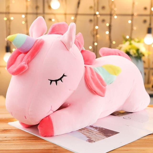 li Mythical Unicorn Plush Toys Soft Stuffed Cartoon Animal Horse Baby Pillows Pegasus Dolls New Year Gifts for Children Kids