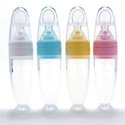 Silicone Baby Feeding Spoon Silicone Food Supplement Children Rice Paste Bottle