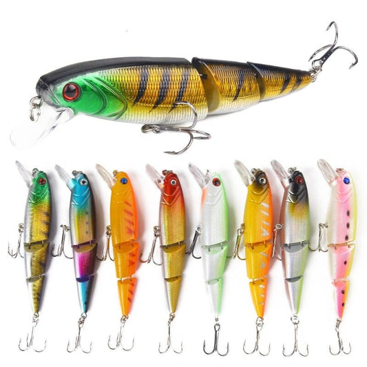 Multi Section Sea Bass Hard Fishing Lure 3D Fish Eyes 1PCS Crankbaits Minnow Fake Artificial Bait Suit For Fishing Carp Tackle