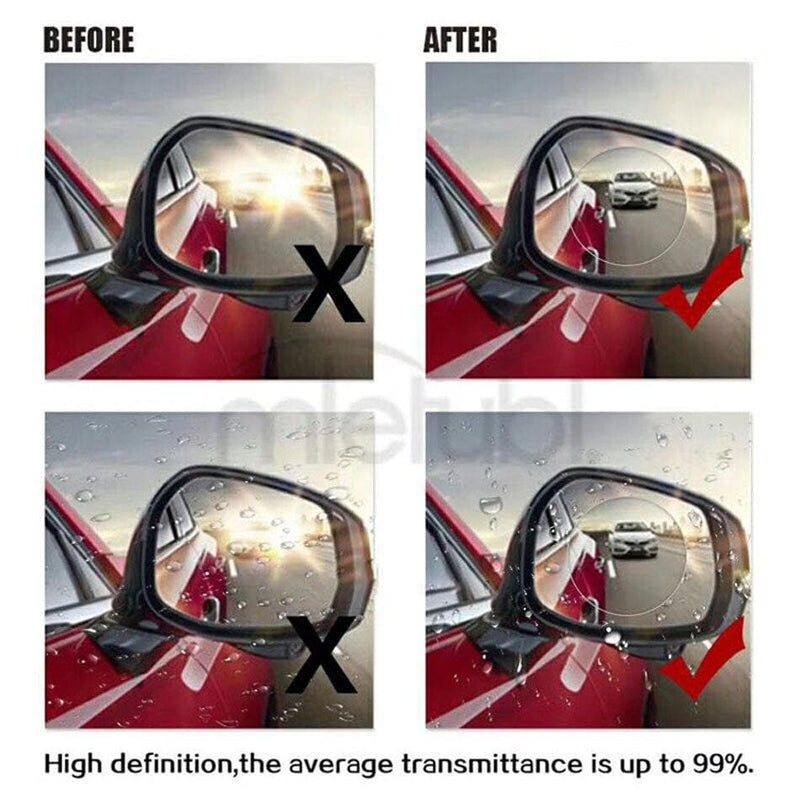 2/4Pcs Car Side Rearview Mirror Waterproof Anti-Fog Film Side Window Glass Film Can Protect Your Vision Driving on Rainy Days