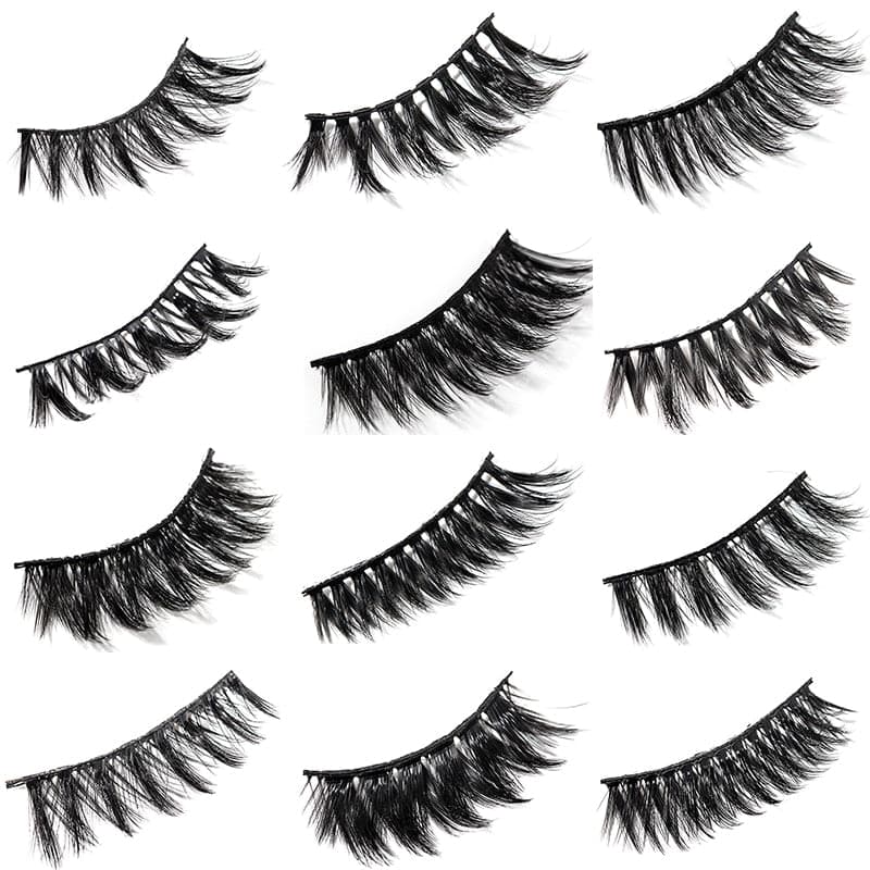 New 15-25mm 3D Faux Mink Hair Cross False Eyelashes 5/10 Pairs Long Eye Lashes Handmade Thick Makeup Beauty Extension Tools