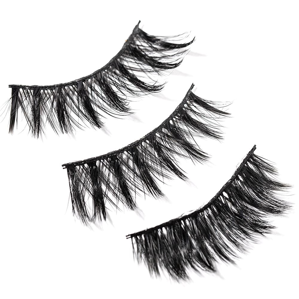 New 15-25mm 3D Faux Mink Hair Cross False Eyelashes 5/10 Pairs Long Eye Lashes Handmade Thick Makeup Beauty Extension Tools