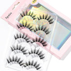 New 15-25mm 3D Faux Mink Hair Cross False Eyelashes 5/10 Pairs Long Eye Lashes Handmade Thick Makeup Beauty Extension Tools