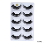 New 15-25mm 3D Faux Mink Hair Cross False Eyelashes 5/10 Pairs Long Eye Lashes Handmade Thick Makeup Beauty Extension Tools