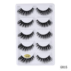 New 15-25mm 3D Faux Mink Hair Cross False Eyelashes 5/10 Pairs Long Eye Lashes Handmade Thick Makeup Beauty Extension Tools