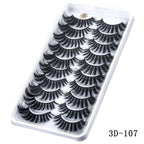New 15-25mm 3D Faux Mink Hair Cross False Eyelashes 5/10 Pairs Long Eye Lashes Handmade Thick Makeup Beauty Extension Tools