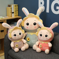 Sunflower Rabbit Plush Toys Cute Doll Baby Sleep Hug Doll Home Bedroom Decor