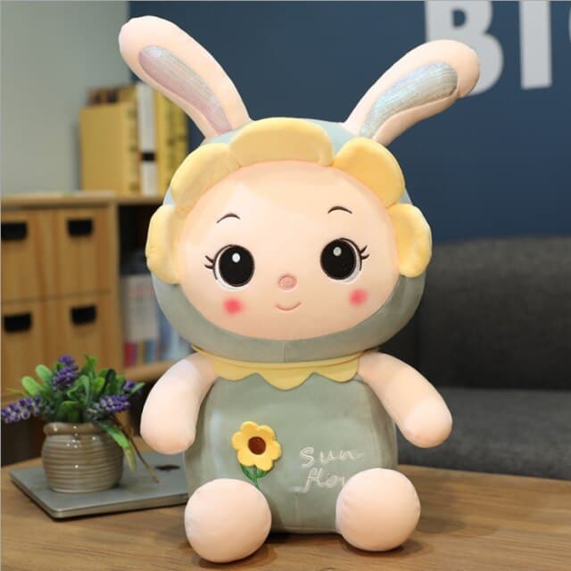 Sunflower Rabbit Plush Toys Cute Doll Baby Sleep Hug Doll Home Bedroom Decor