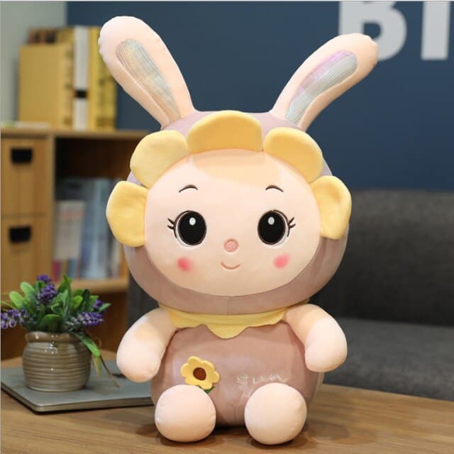 Sunflower Rabbit Plush Toys Cute Doll Baby Sleep Hug Doll Home Bedroom Decor