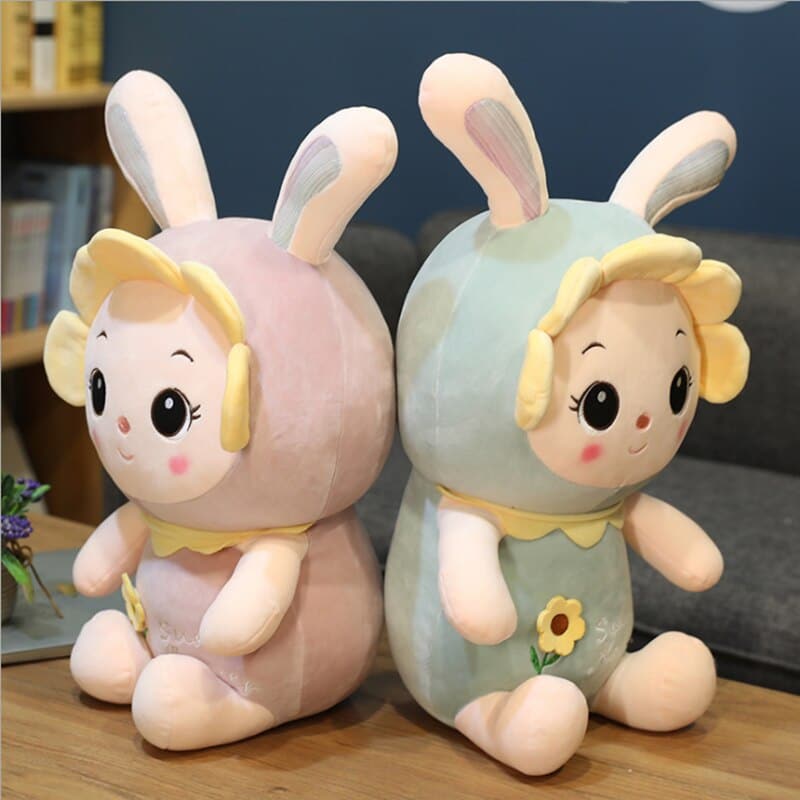 Sunflower Rabbit Plush Toys Cute Doll Baby Sleep Hug Doll Home Bedroom Decor