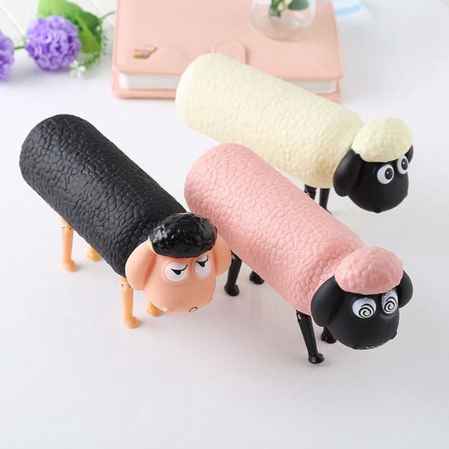 3D Lamb Expression Water Cup Cute Portable Water Cup Creative Cartoon Silicone Shell Beverage Cup