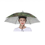 Foldable Double Umbrella Hat Headwear Cap Sun Rain Cap Camping Fishing Caps Sunscreen Shade Umbrella Fishing Hats