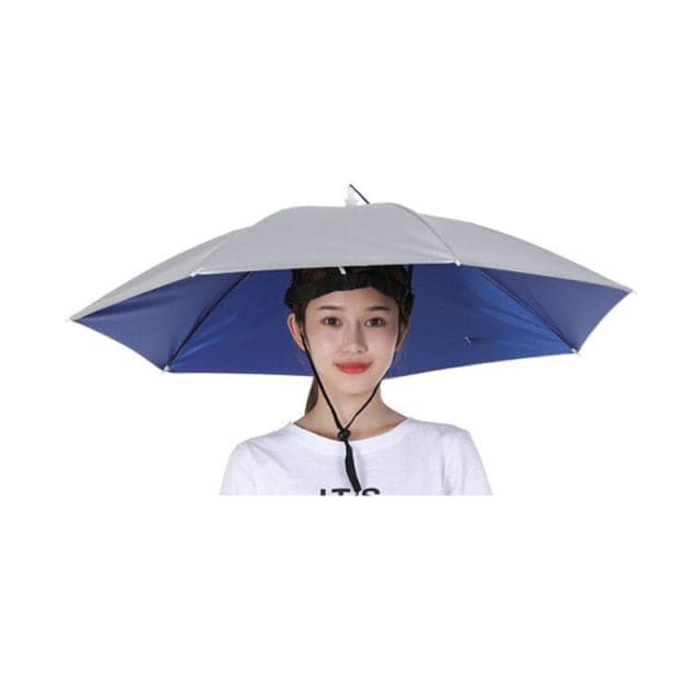 Foldable Double Umbrella Hat Headwear Cap Sun Rain Cap Camping Fishing Caps Sunscreen Shade Umbrella Fishing Hats