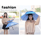 Foldable Double Umbrella Hat Headwear Cap Sun Rain Cap Camping Fishing Caps Sunscreen Shade Umbrella Fishing Hats