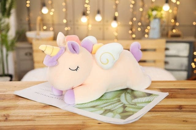 li Mythical Unicorn Plush Toys Soft Stuffed Cartoon Animal Horse Baby Pillows Pegasus Dolls New Year Gifts for Children Kids