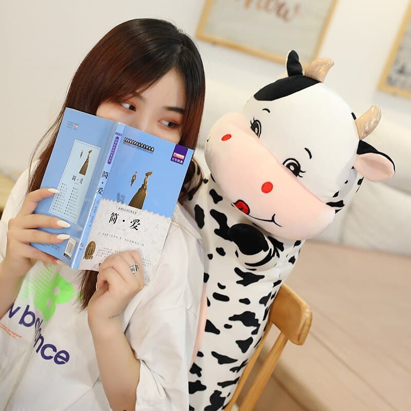 Soft Cute Cattle Plush Toys Milk Cow Doll Stuffed Toy for Girlfriends Baby Kids Holiday Gifts