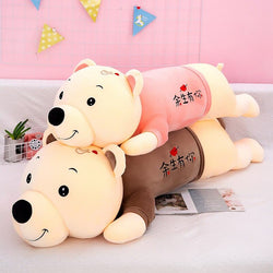 Cute Lying Teddy Bear Plush Toys Stuffed Dolls Homer Sofa Bedroom Decor