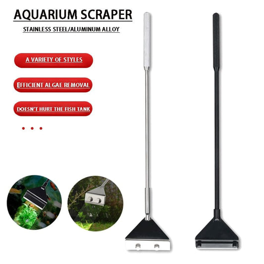 Stainless Steel Aquarium Fish Tank Algae Scraper Blade Aquatic Water Live Plant Grass Cleaning Multi-Tool Cleaner Kit Set