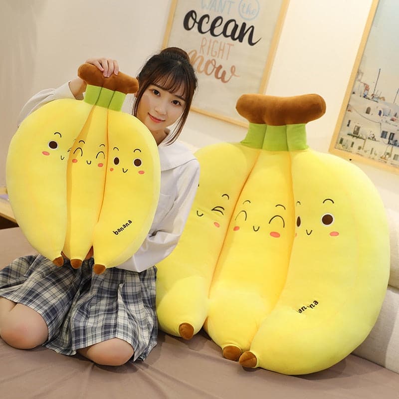 Cute Soft Banana Plush Pillow Sofa Cushion Baby Toy For Home Decor Holiday Birthday Gifts