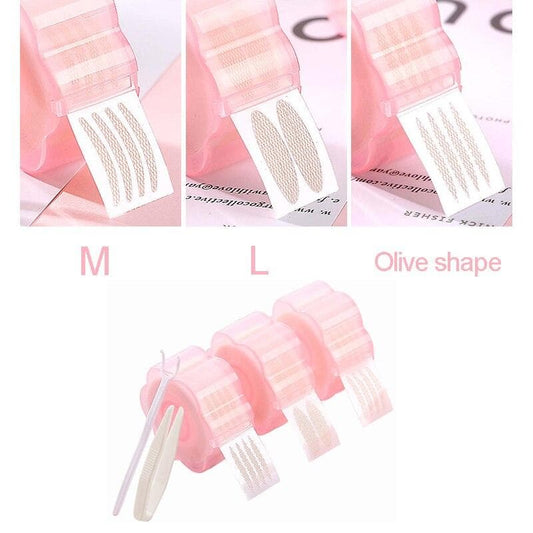 li 360Pcs/box Big Eyes Make Up Eyelid Sticker Double Eyelid Tape Fold Self Adhesive Stickers S/L Makeup Clear Beige Invisible Tool