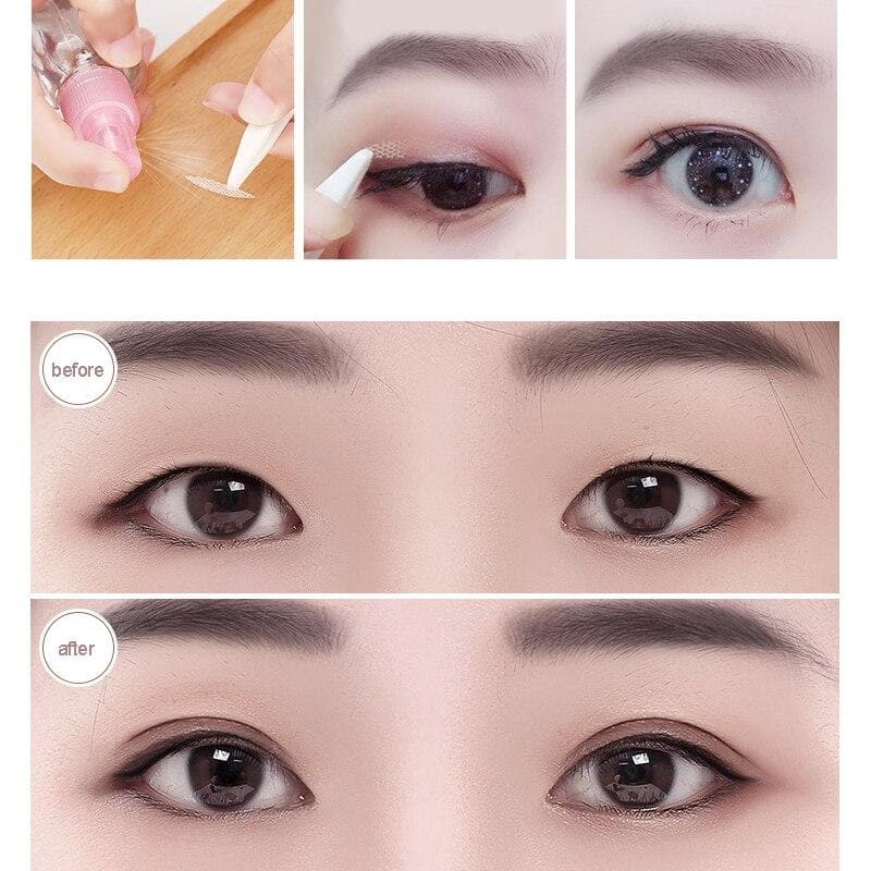 li 360Pcs/box Big Eyes Make Up Eyelid Sticker Double Eyelid Tape Fold Self Adhesive Stickers S/L Makeup Clear Beige Invisible Tool