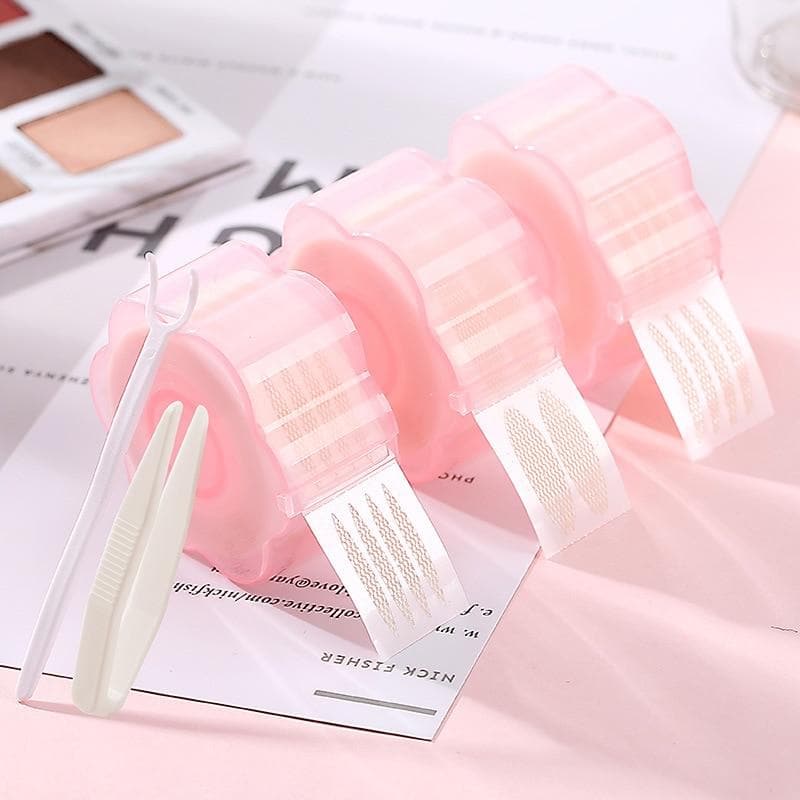 li 360Pcs/box Big Eyes Make Up Eyelid Sticker Double Eyelid Tape Fold Self Adhesive Stickers S/L Makeup Clear Beige Invisible Tool