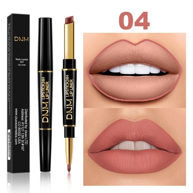 Waterproof Matte Lipstick Pencil Lip Liner Makeup Contour Tint Red Lasting Moisturizing Makeup Contour Cosmetics
