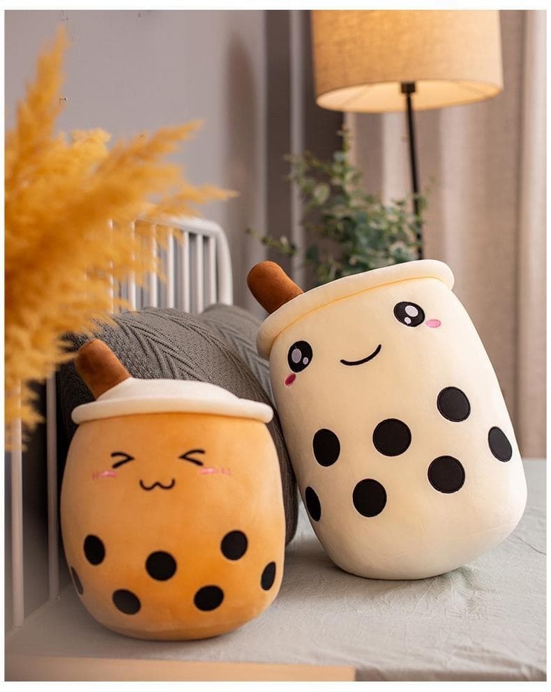 Super Soft Smile Bubble Tea Cup Pillow Plush Toys Stuffed Dolls For Kids Girls Boys