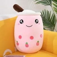 Super Soft Smile Bubble Tea Cup Pillow Plush Toys Stuffed Dolls For Kids Girls Boys