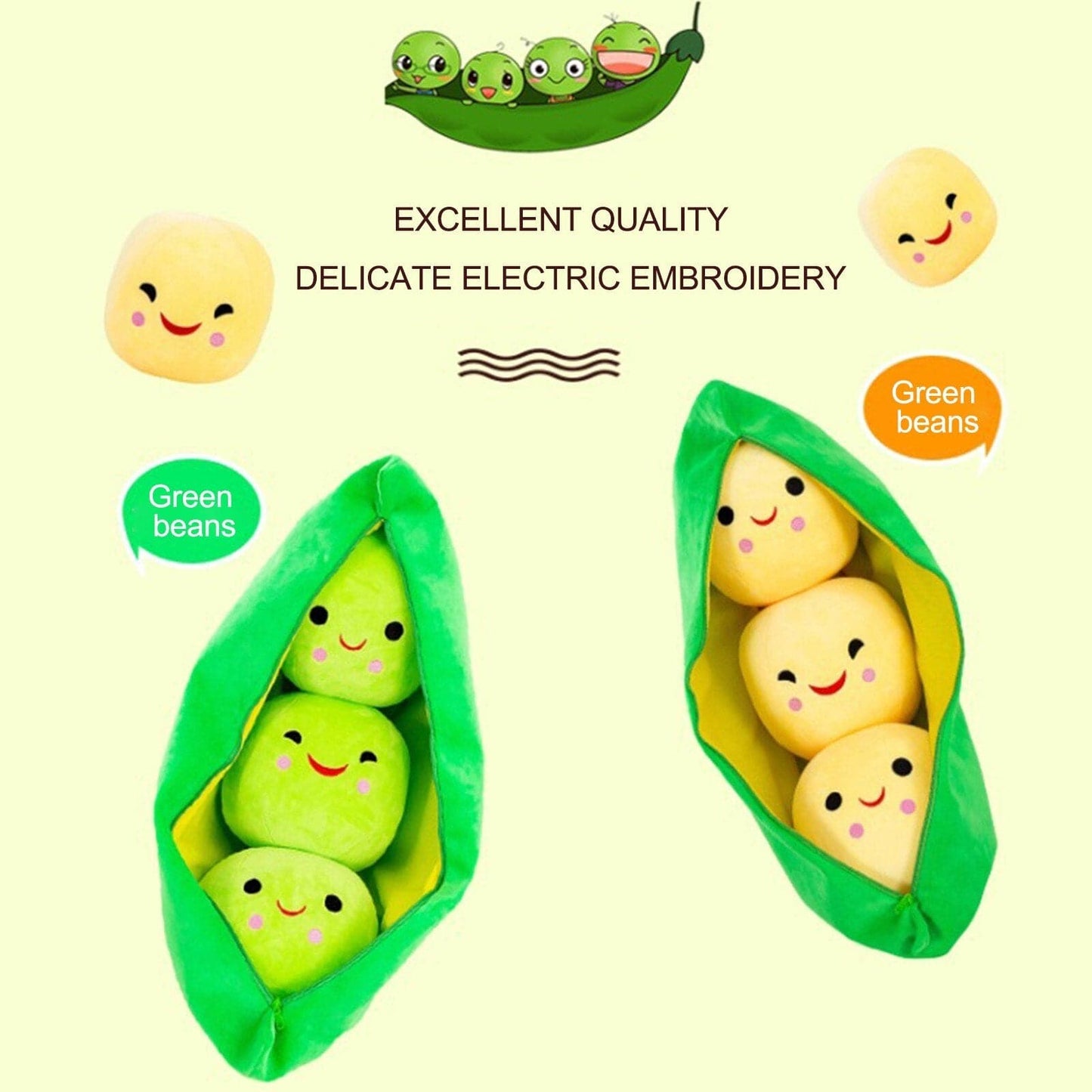 Room Decor Pod Plush Toy Cute Filled Plant Doll For Kids and Girlfriends Holiday Gifts