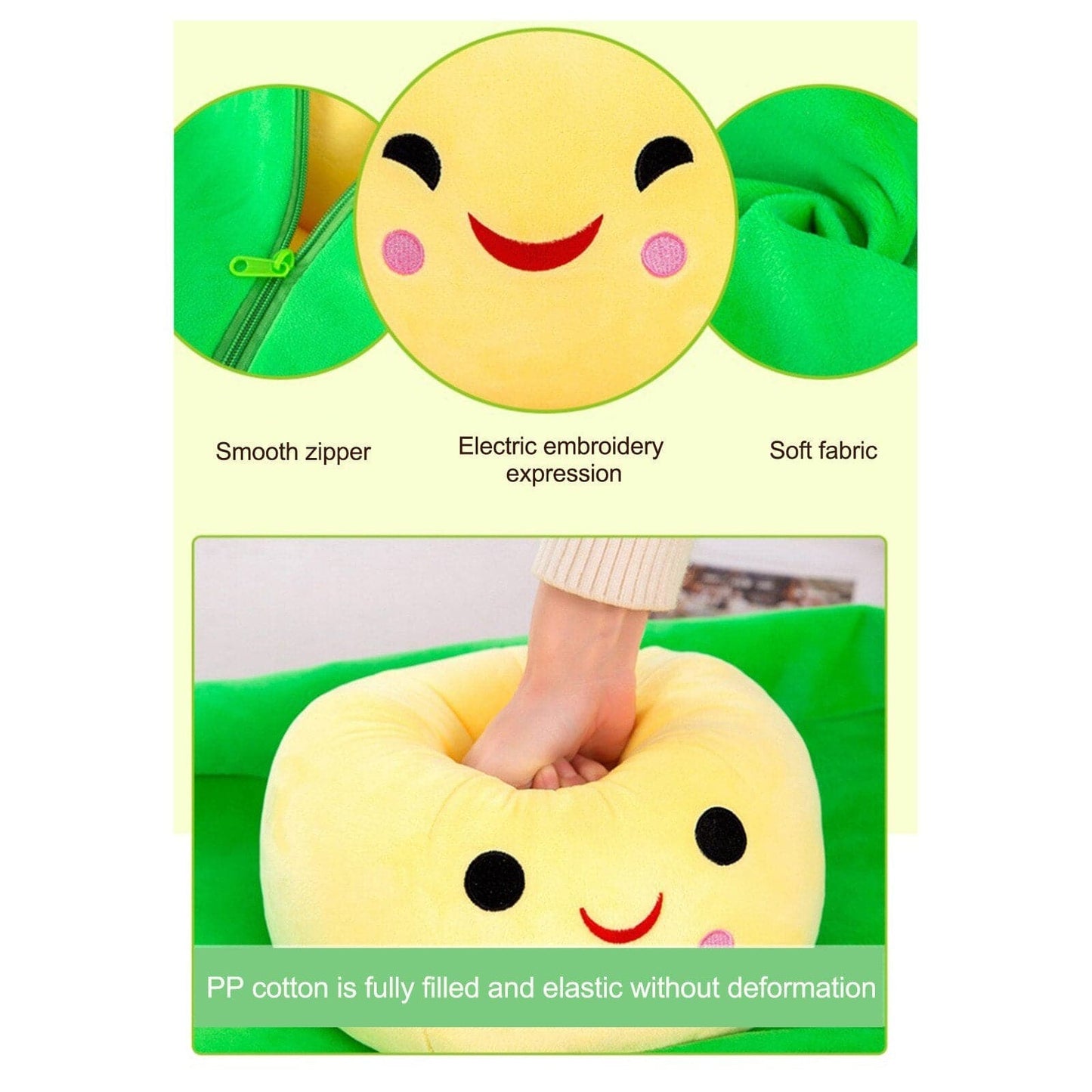 Room Decor Pod Plush Toy Cute Filled Plant Doll For Kids and Girlfriends Holiday Gifts