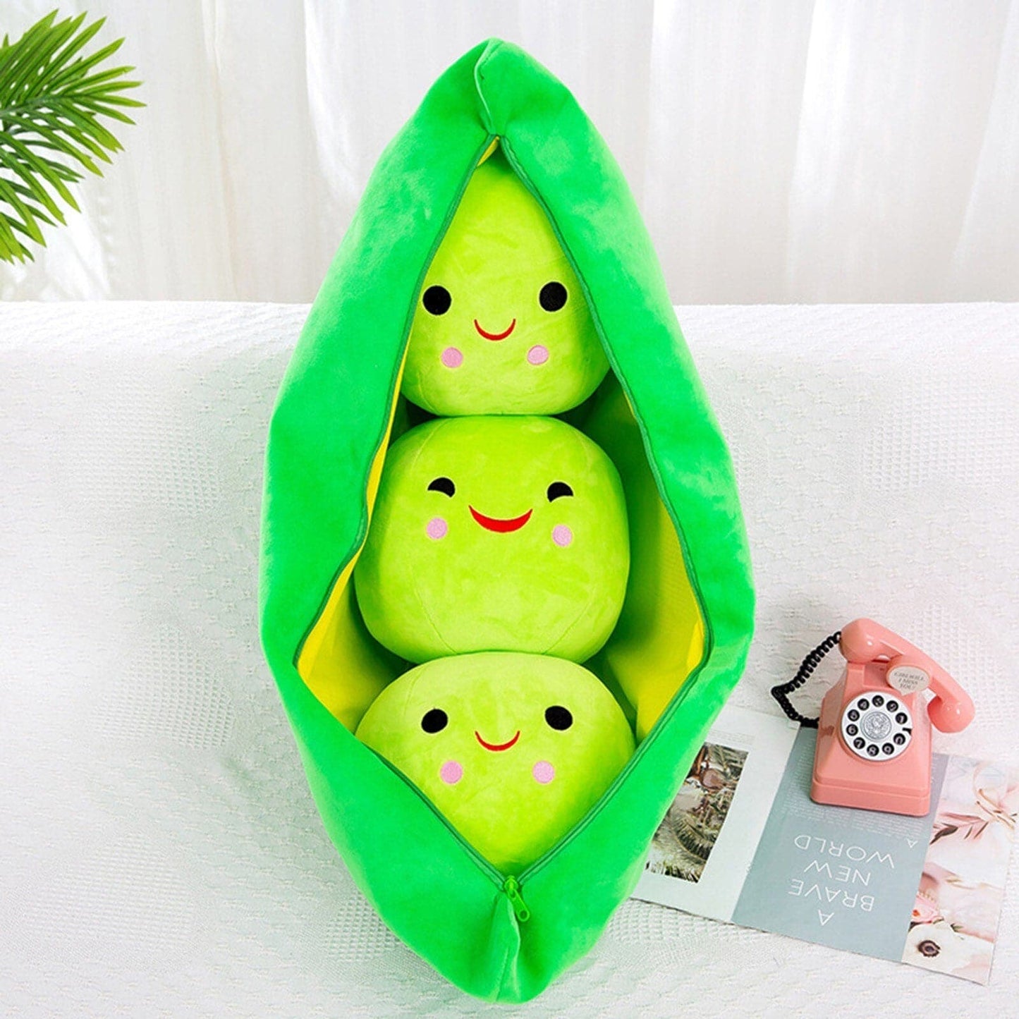 Room Decor Pod Plush Toy Cute Filled Plant Doll For Kids and Girlfriends Holiday Gifts