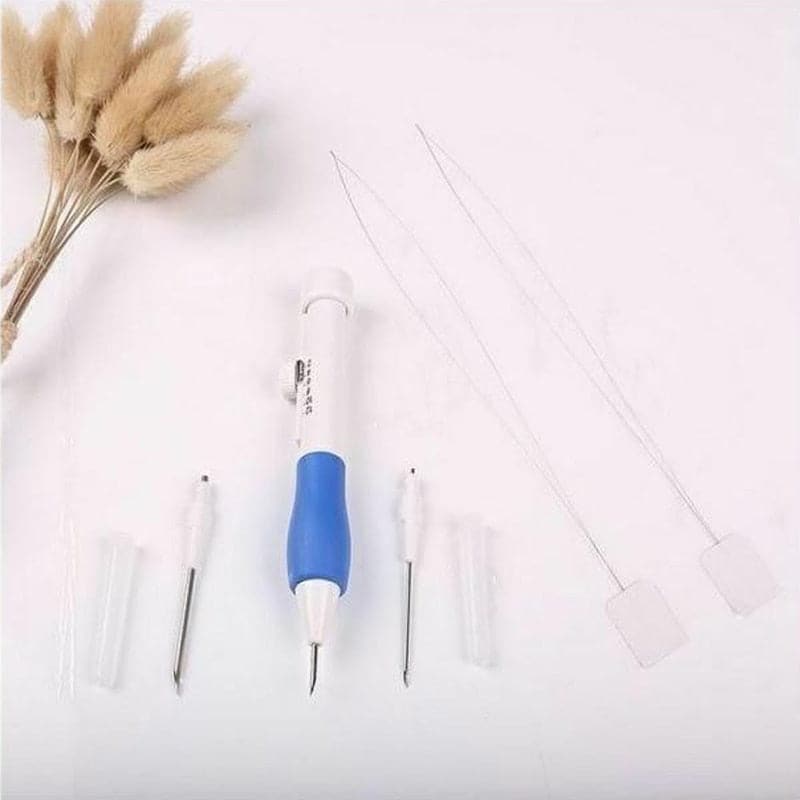 Embroidery Punch Needle Stitching Tool Knitting Needles Cross Stitch Pen DIY Sewing Kit for Magic Craft Patterns Set Droshipping