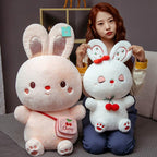 Sweet Sitting Cherry Bunny Plush Toy Rabbit Stuffed Doll Home Decor Birthday Gift
