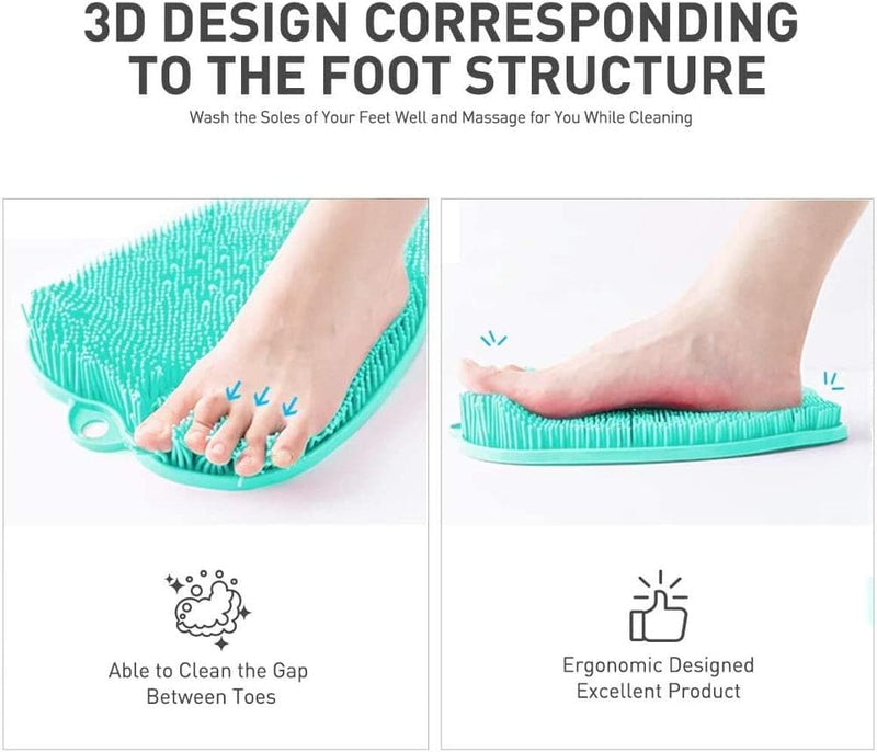 Shower Foot Scrubber Massager Cleaner Acupressure Mat with Non-Slip Suction Cups Improve Circulation Exfoliation Massage Mat