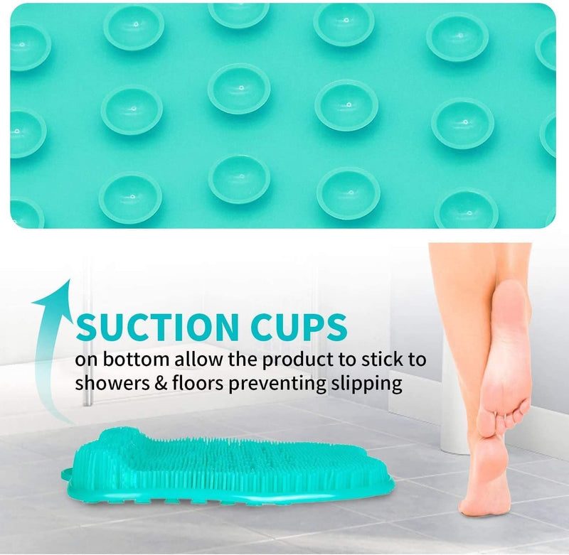 Shower Foot Scrubber Massager Cleaner Acupressure Mat with Non-Slip Suction Cups Improve Circulation Exfoliation Massage Mat
