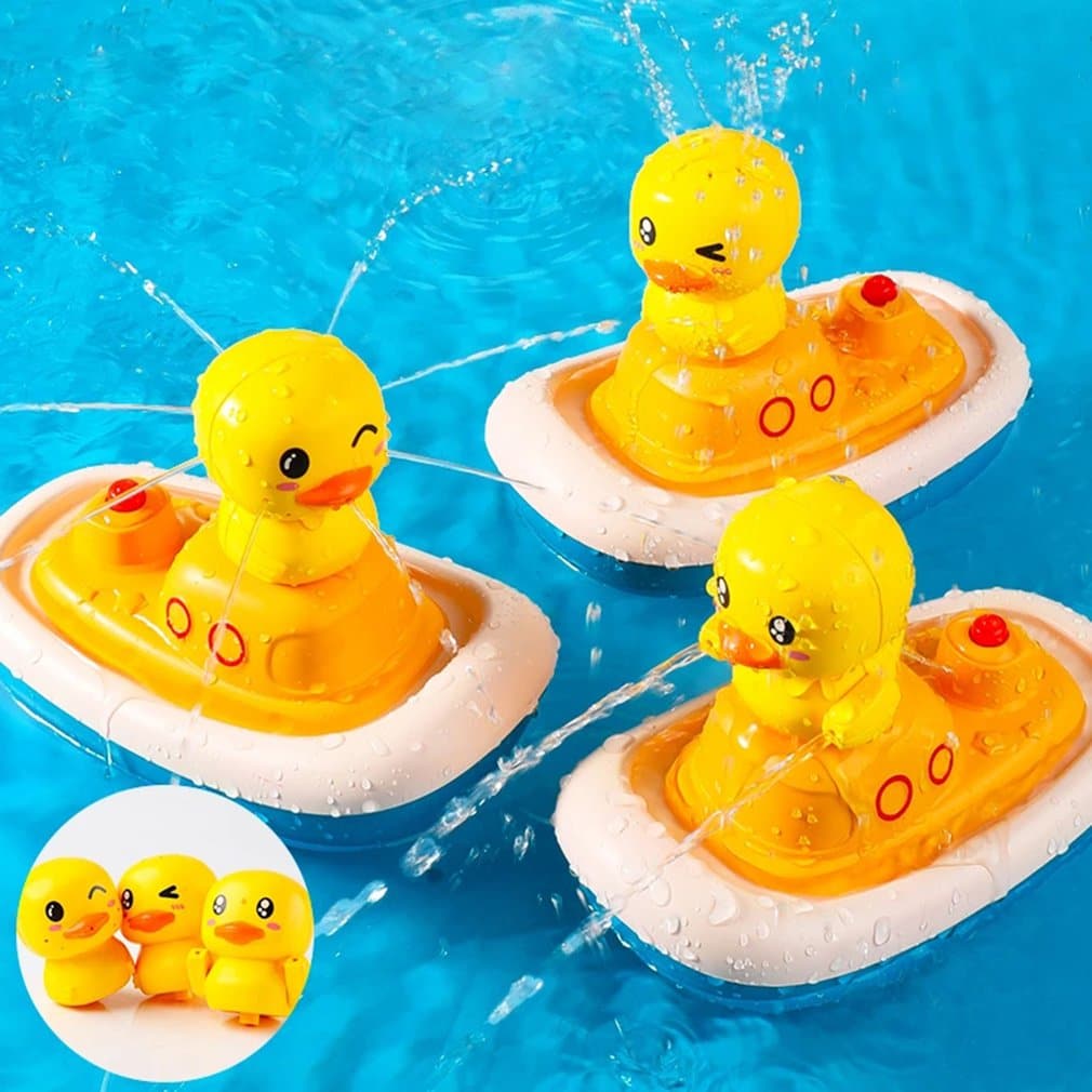 New Bath Toys Baby Water Game Pirate Ship Duck Model Faucet Shower Electric Spray For Kids Swimming Bathroom