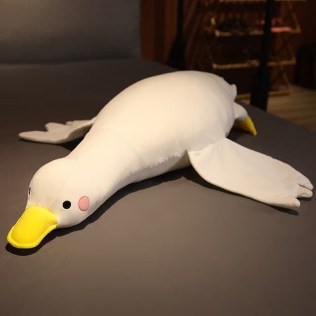 li Nice 1pc 80cm-120cm Giant Fluffy Goose Plush Toys Sleep Pillow Cute Animal Stuffed Swan Dolls Floor Mat Kids Girls Birthday Gift