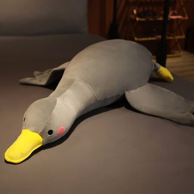 Giant Fluffy Goose Plush Toys Sleep Pillow Big Duck Stuffed Toys for Kids Home Bedroom Decorative