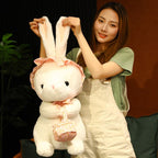 Countryside Style Fluffy Plush Rabbit Toys Lovely Cute Home Bedroom Decor Holiday Gifts
