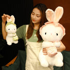 Countryside Style Fluffy Plush Rabbit Toys Lovely Cute Home Bedroom Decor Holiday Gifts