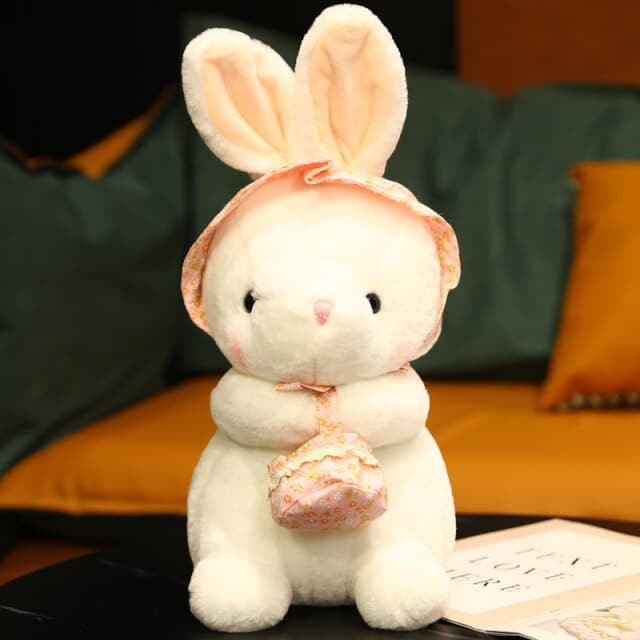 Countryside Style Fluffy Plush Rabbit Toys Lovely Cute Home Bedroom Decor Holiday Gifts