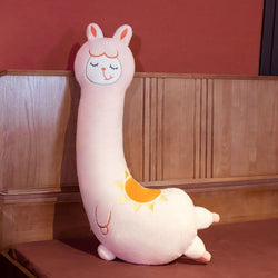 Cartoon Alpaca Plush Toy Cute Fluffy Long Sleep Pillow Home Decor Birthday Gifts