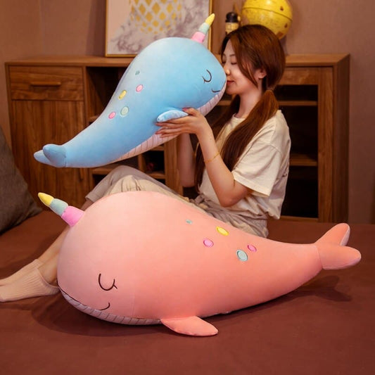 Cute Whale Soft Home Decor Giant Cartoon Plush Toy Narwhale Dolls For Baby